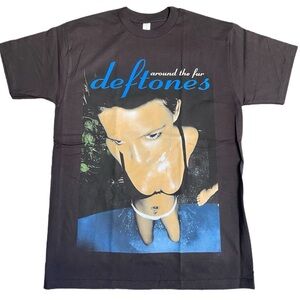 Deftones black tshirt rock band tshirt unisex cotton